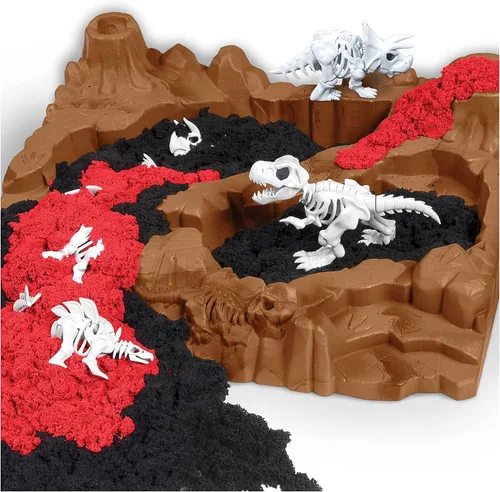 Miniatura 7 de Kinetic Sand, Dino Dig - Juego con 10 huesos de dinosaurio ocultos, juguetes sensoriales de arena para niños de 6 años en adelante