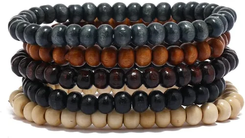 Miniatura 22 de Pulsera Gótica Ajustable de Cuero Trenzado Punk Multicapa de Estilo Grunge, Conjunto de Pulseras Emo con Brazalete de Metal, Envoltura