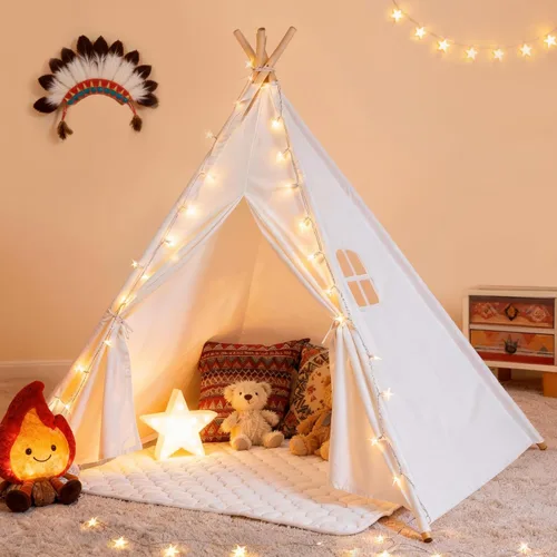 Tienda de campaña tipi para niños, tiendas de campaña para niños y niñas, casa de juegos de regalos para juegos en interiores y exteriores, casa de