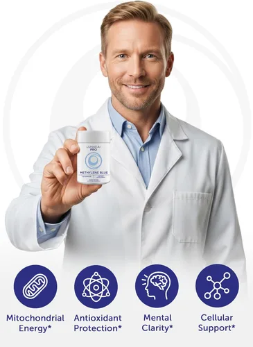 Miniatura 10 de Lunakai Cápsulas azul de metileno fabricadas en Estados Unidos de grado farmacéutico con vitamina C, B6, B12 – Suplemento diario de apoyo cerebral