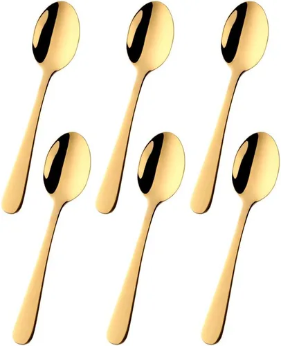 Miniatura 14 de Buyer Star Cucharaditas de 5.5 pulgadas Mini cucharas de café de acero inoxidable para azúcar Demitasse Espresso Cucharas