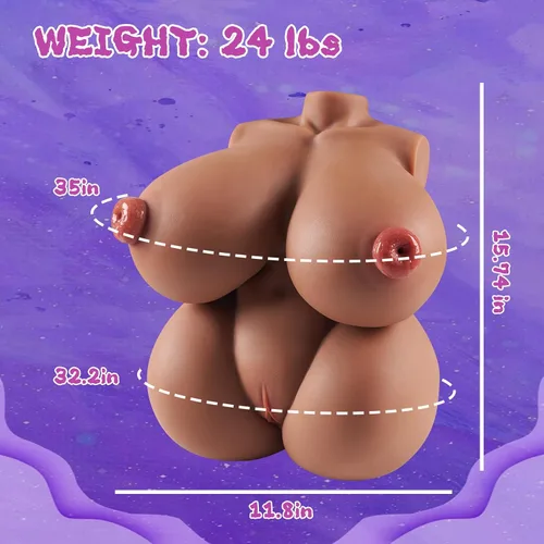 Miniatura 2 de Muñeca sexual para adultos de 24 libras, masturbador masculino, 4 en 1, muñeca de amor de torso femenino con pechos grandes, culo grande, muñecas