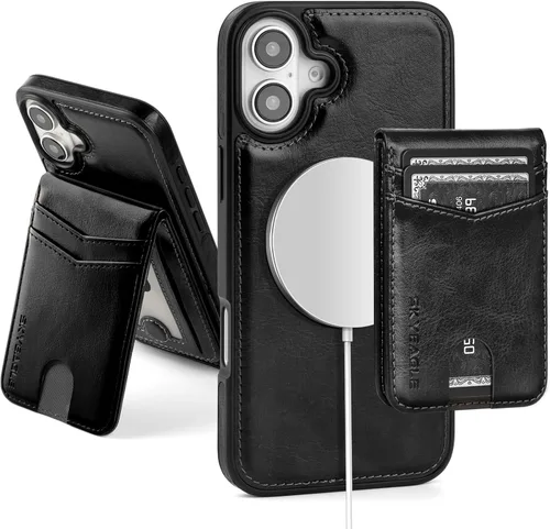 Miniatura 106 de SkyEagle Magsafe - Funda magnética 2 en 1 desmontable para iPhone 11 Pro Max con tarjetero, para mujeres y hombres, piel sintética con bloqueo RFID
