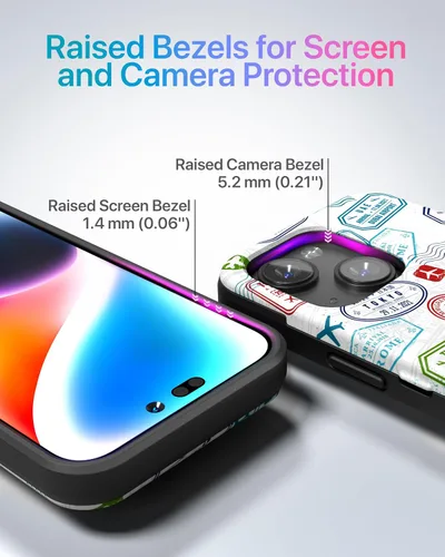 Miniatura 34 de TORU CX Slim - Funda tipo cartera para iPhone 15, funda protectora a prueba de golpes resistente con tarjetero oculto y ranura para tarjetas, espejo