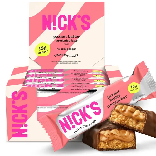 Miniatura 10 de N!CK'S Barras de proteínas de chocolate con menta Alto en proteínas Bajas en calorías Snacks bajos en carbohidratos aptos para dieta