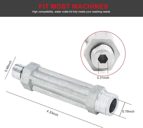 Miniatura 2 de Piezas para lavadora a presión, repuesto de tubo de salida 201497GS 190589GS 190634GS para piezas de lavadora eléctrica Craftsman, compatible