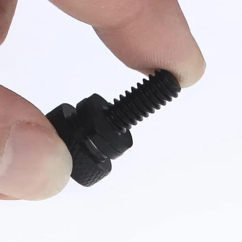 Miniatura 5 de Tornillo de asiento trasero negro compatible con Harley Davidson 1996-2021 (negro-1)