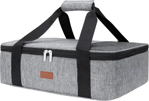 Miniatura 13 de Lifewit - Porta ollas aislada para alimentos calientes o fríos, olla con tapa y estuche de transporte, soporte para lasaña para fiestas de comida