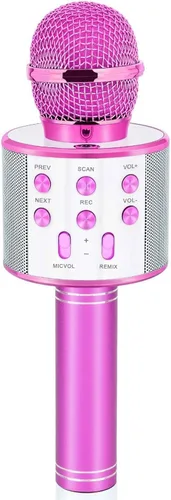 Miniatura 10 de Juguetes para niñas de 5 a 12 años, micrófono inalámbrico Bluetooth de karaoke para niños, juguetes populares para niños de 5, 6, 7, 8, 9, 10, 11