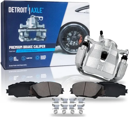 Miniatura 25 de Detroit Axle - Kit de freno delantero para Dodge Ram 1500 Durango Dakota Chrysler Aspen Dakota Driver Side Disco Freno Pinza de freno de cerámica
