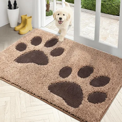 Miniatura 21 de PURRUGS Tapete para puerta que atrapa la suciedad, 32 x 70 pulgadas, antideslizante, lavable a máquina, tapete de microfibra para entrada, tapete