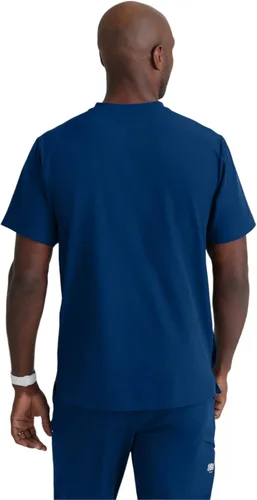 Miniatura 2 de BARCO Skechers Vitality Crew Scrub Top para hombre, marino