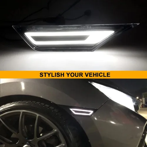 Miniatura 4 de Luces de posición laterales para Civic de 10ª generación 2016-2021, repuesto de luces de guardabarros ámbar para Hond'a Civic Sedan Coupe Hatchback