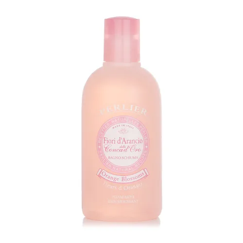 Perlier Baño de espuma de azahar natural y calmante para aromaterapia para mujeres y hombres, rica fórmula espumosa que proporciona hidratación