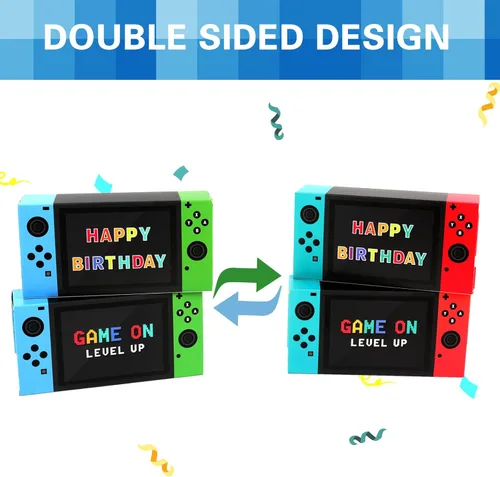 Miniatura 5 de Cajas de regalo para fiestas de videojuegos, 12 unidades, cajas de regalo con temática de juego para niños, suministros de fiesta de cumpleaños