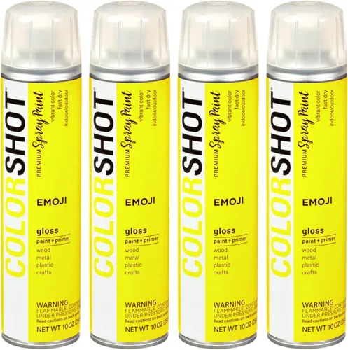 Miniatura 25 de COLORSHOT Pintura en aerosol brillante, aromaterapia (lavanda) 10 onzas, paquete de 4, pintura acrílica de secado rápido, uso en interiores