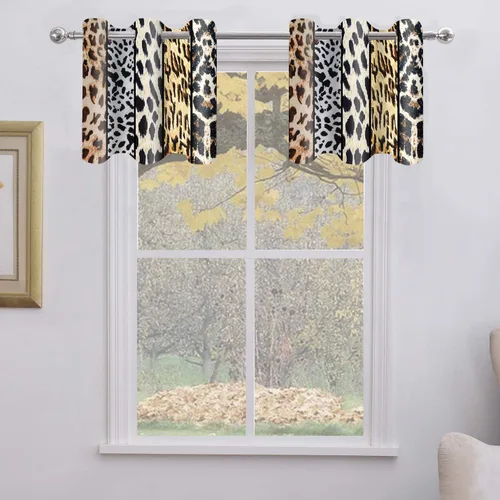 Miniatura 32 de Cortina opaca con estampado de animales salvajes, para oscurecer la habitación, con aislamiento térmico, con ojales para sala, comedor, dormitorio