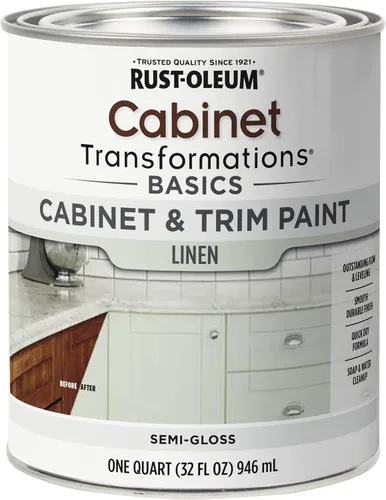 Miniatura 4 de Rust-Oleum 372012 Transformations Basics - Pintura para gabinetes y molduras, cuarto de galón, color negro