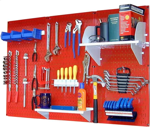 Miniatura 37 de Organizador de herramienta control de pared 30-wrk-400wb estándar panel perforado mesa de trabajo de metal, 30-WRK-400 BB Negro