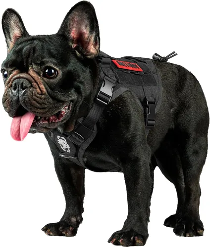 Miniatura 26 de Arnés táctico para perro, arnés de cuerpo completo para perro con mango, chaleco resistente para perro para senderismo, entrenamiento, perros