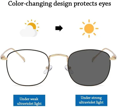 Miniatura 3 de HomeSoGood Gafas ópticas de decoloración con bloque de luz para mujeres y hombres, marco ultraligero de gran tamaño, gafas de protección