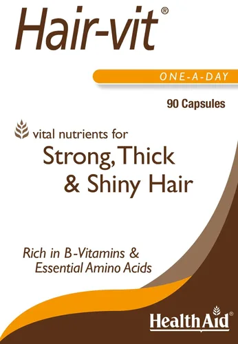 Miniatura 2 de HealthAid Hair-VIT Suplemento de apoyo para el cabello, fórmula una vez al día con biotina, vitaminas y aminoácidos del complejo B - Ayuda a