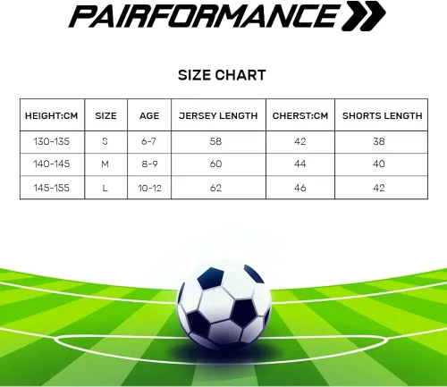 Miniatura 9 de PAIRFORMANCE Conjunto de camisetas de fútbol para niños, uniforme de entrenamiento de equipo deportivo de 6 a 12 años, para niños y niñas, conjunto