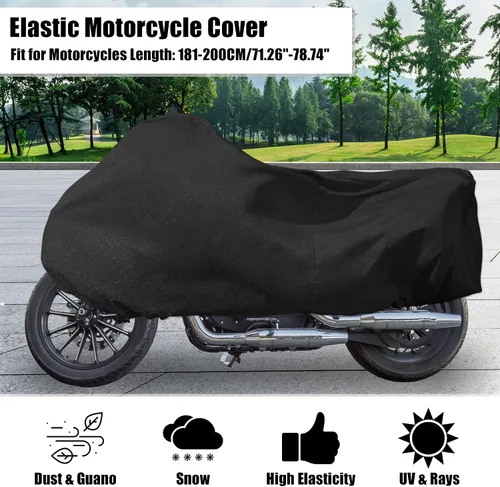 Miniatura 2 de Motoforti L - Cubierta elástica para motocicleta de interior, a prueba de polvo, protector de nieve para Honda CB CBR para Yamaha FZ FZR YZF Dirt