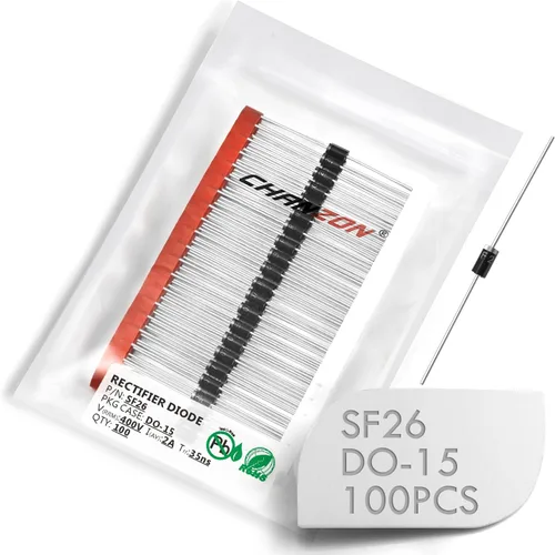 Miniatura 39 de Chanzon FR607 Diodo Rectificador de Recuperación Rápida 6A 1000V 150-500ns R-6 Axial 6 Amp 1000 Voltios Diodos Electrónicos