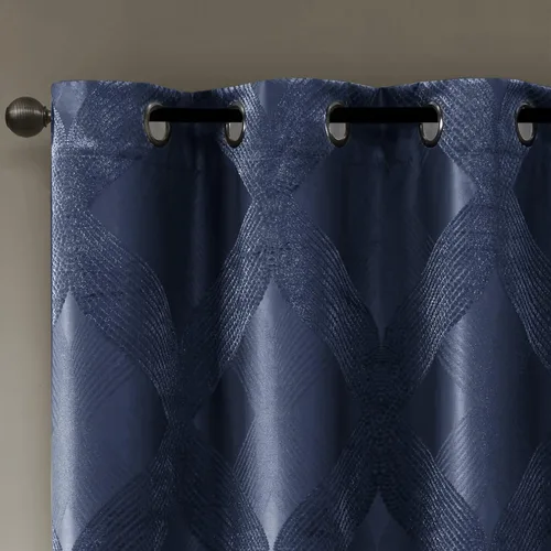 Miniatura 3 de Sun Smart Bentley - Cortinas opacas para ventana, jacquard de punto Ogee, decoración de sala de estar, aislamiento térmico, cortina de bloqueo
