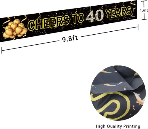 Miniatura 2 de Cartel de felicitación de aniversario, diseño con texto en inglés