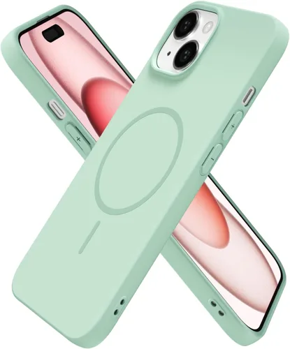 Miniatura 151 de oakxco Funda de silicona Mag Safe para iPhone 17 Pro Max, funda magnética delgada y fina compatible con carga inalámbrica MagSafe, bonita funda Negro