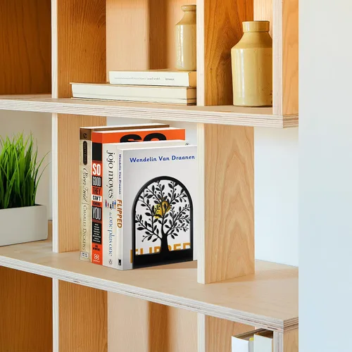 Miniatura 7 de Umikk Sujetalibros, Sujetalibros de Metal, Sujetalibros del Árbol de la Vida para Estantes, Sujetalibros Decorativos para el Hogar para Libros