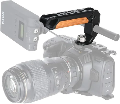 Miniatura 7 de NICEYRIG Mango superior para rosca ARRI 3/8 '' con abrazadera de varilla de 0.591 in, agarre de madera para cámara DSLR para jaula Rig - 348