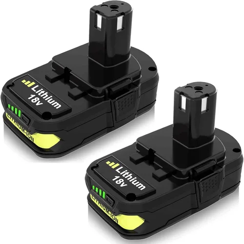 Miniatura 8 de Paquete de 2 baterías y cargador de 3600 mAh compatibles con batería de iones de litio Ryobi de 18 V 3.6 Ah y cargador P117 de repuesto