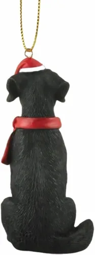 Miniatura 5 de Figurino de Adorno Colgante de Árbol de Navidad de Labrador Negro - Adorno de Labrador Negro, Adornos de Perro para Vacaciones, Relleno de Calcetas
