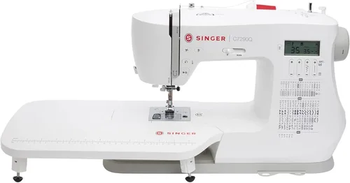 SINGER C7290Q Máquina de coser y acolchar computarizada con mesa de extensión, 12 pies prensatelas y accesorios, 417 aplicaciones de puntada,