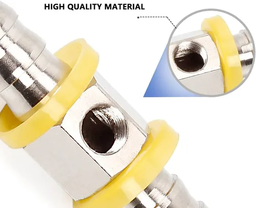 Miniatura 4 de BARTOO 1/2 "línea de combustible presión de combustible con púas bloqueo T adaptador incluye abrazaderas