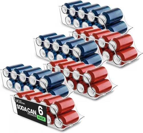 Miniatura 8 de Utopia Kitchen Organizador y dispensador de latas de soda para refrigerador/despensa, organizador de almacenamiento de latas duradero