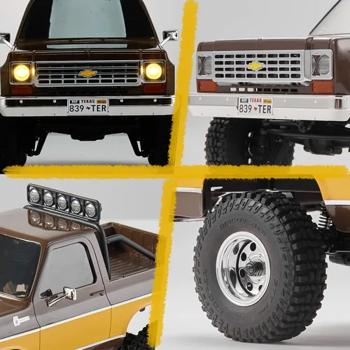Miniatura 6 de BEEZRC FMS 1/24 FCX24S Chevy K5 Blazer S RC Crawler, con licencia oficial RC Rock Crawler, camioneta RC SUV 4WD 2.4GHz Hobby RC modelo, 5.0 mi/h
