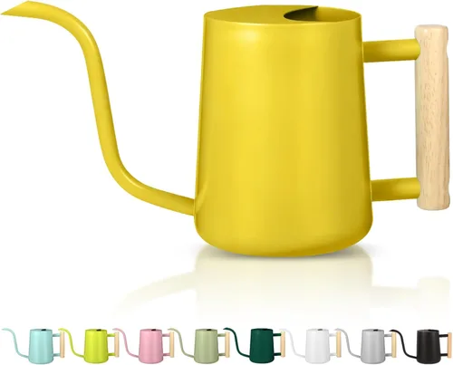 Miniatura 15 de Regadera para plantas de interior, regadera pequeña de acero inoxidable de 35 onzas, regadera decorativa moderna con boquilla larga para plantas