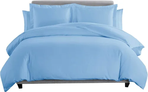 Miniatura 4 de Juego de cama de plumón de ganso de 8 piezas, 100% algodón, color gris pardo, tamaño matrimonial, incluye juego de sábanas de 600 hilos + juego