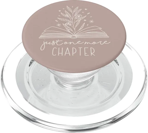 Miniatura 8 de Just One More Chapter - Amante de los libros florales (rosa topo) PopSockets estándar PopGrip