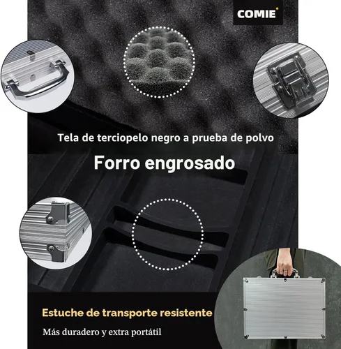 Miniatura 7 de Comie Fichas de Póquer con Números, Juego de 500 Fichas de Póquer con Estuche de Viaje de Aluminio, Juego de Póquer de 11.5 Gramos para Texas Holdem