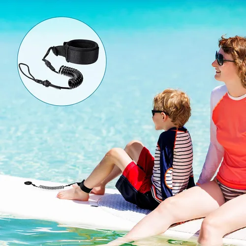 Miniatura 4 de 2 correas de tabla de surf, correa en espiral, para tabla de remo, para tabla de surf, compatible con SUP Surfing, correa de cuerda de pierna
