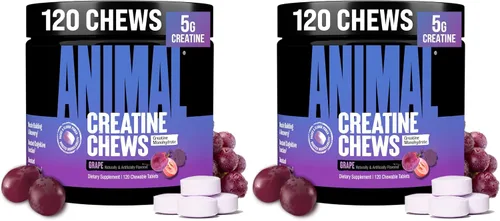 Miniatura 12 de Masticables de creatina Animal - Tabletas de creatina monohidratada mejoradas con AstraGin para mejorar la absorción, sal marina para aumentar