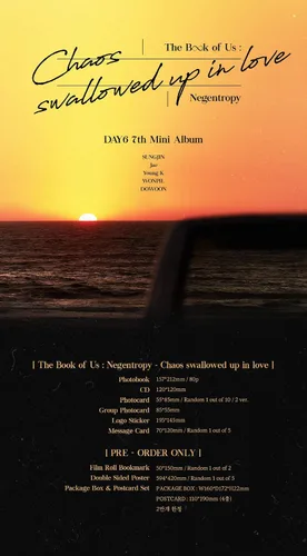 Miniatura 2 de JYP Ent. DAY6 The Book of Us : Negentropy Chaos Swallowed up in Love Álbum+Beneficio de Pre-Orden+Póster Plegado+Juego de Tarjetas Fotos Extra