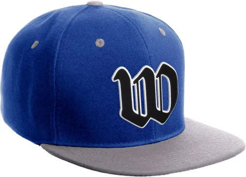 Miniatura 1632 de Daxton Gorra clásica con visera de billete plano con letras del alfabeto inglés antiguo de la A a la Z