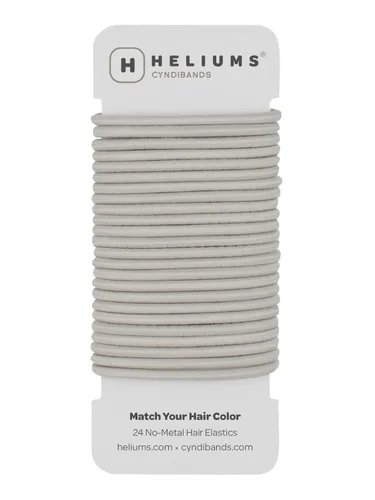 Miniatura 10 de Cyndibands Cintas para el cabello gris – Soportes elásticos de cola de caballo de 0.157 pulgadas – Combina con tus bandas de color de cabello – 24