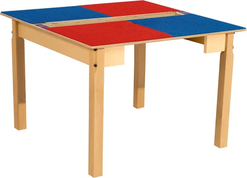 Miniatura 9 de Time-2-Play - Mesa de juego para niños, compatible con ladrillos Lego, madera contrachapada de abedul extra resistente, 35 pulgadas de ancho x 31